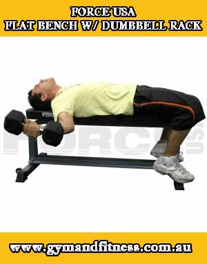For Sale Force USA Flat Bench w/ Dumbbell Rack
