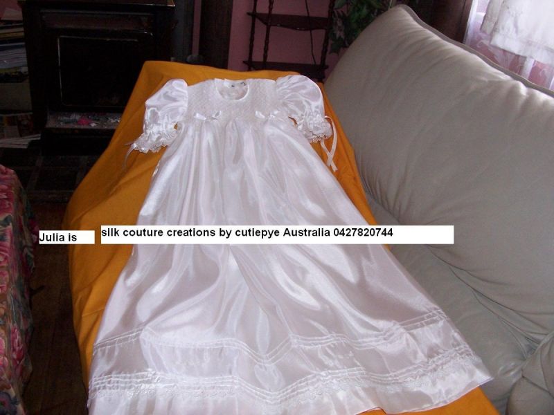 Christening bridal satin suits reduced from 130 to 85 ring 0427820744