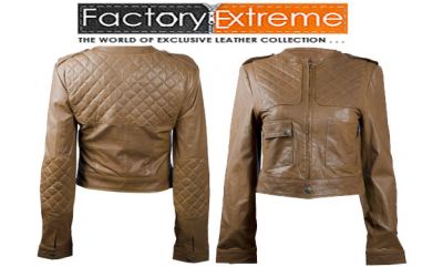 FactoryExtreme - Brown Leather Jacket 