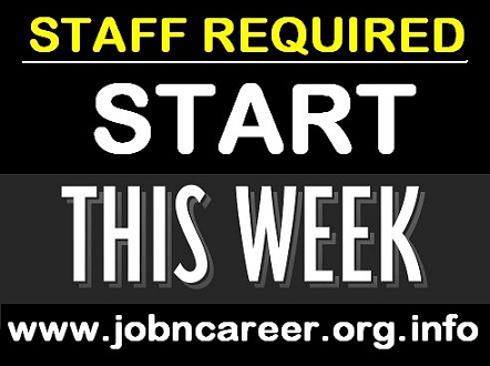 Weekly Staff Required For Cash Vacancies.