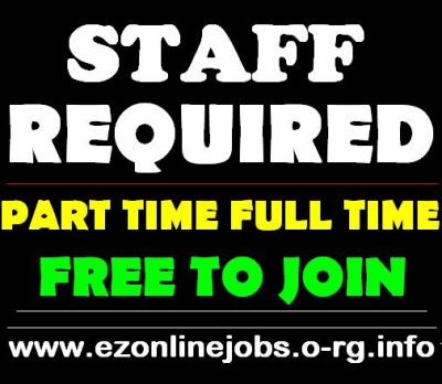 Part-Time / Full-Time / Staff Required.