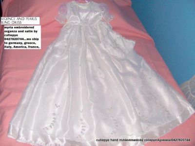 smocked christening rompers and gowns by cutiepye 0427820744