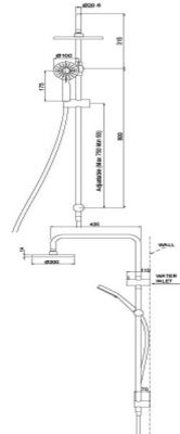 Buy Elegant & Newest Bathroom Flexispray Krome Rail Shower at $295