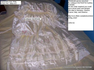 christening gowns smocked hand embroidered 0427820744