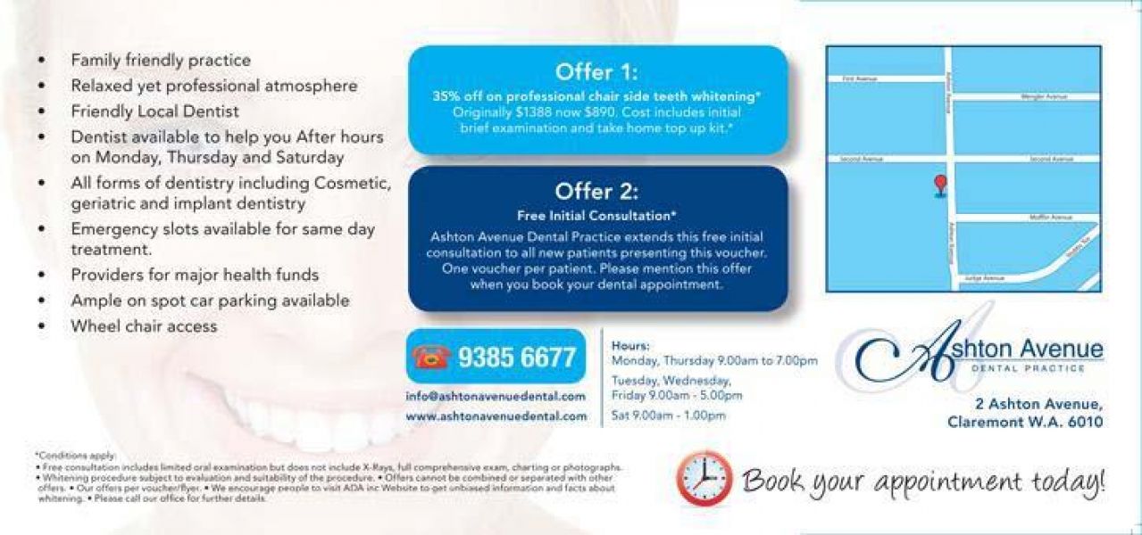 Teeth Whitening Specials Offers at Ashton Avenue Dental Practice