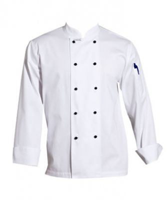 Classic Chefs Jacket – Poly/Cotton - Black/White