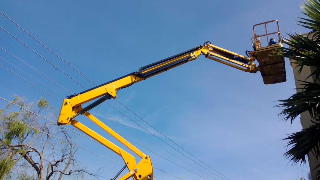 Electrical Safety Spotter Observer. Powerlines