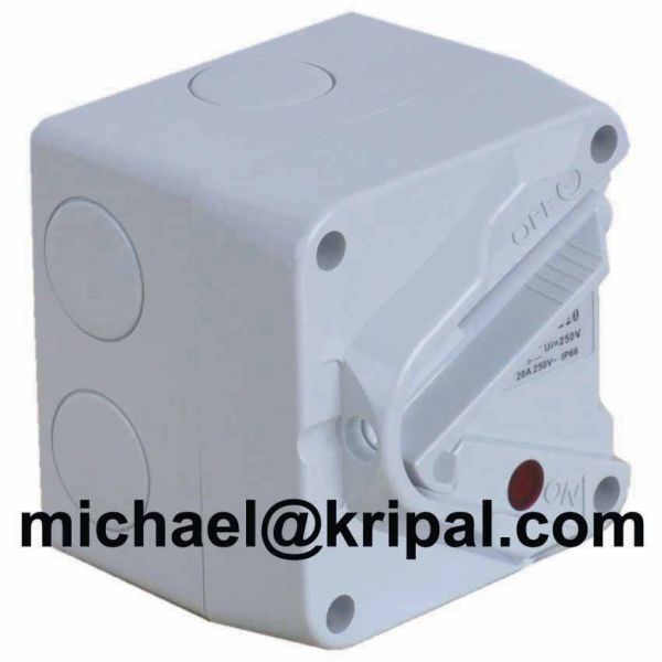 SAA certified IP66 weater protected isolating switch mini type