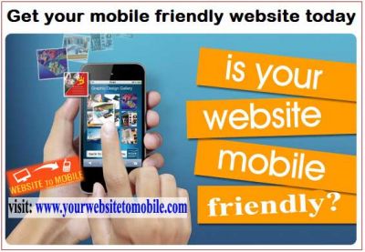 Get your mobile friendly website today