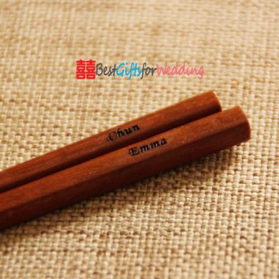 Engraved Personalized Fine Wood Chopsticks